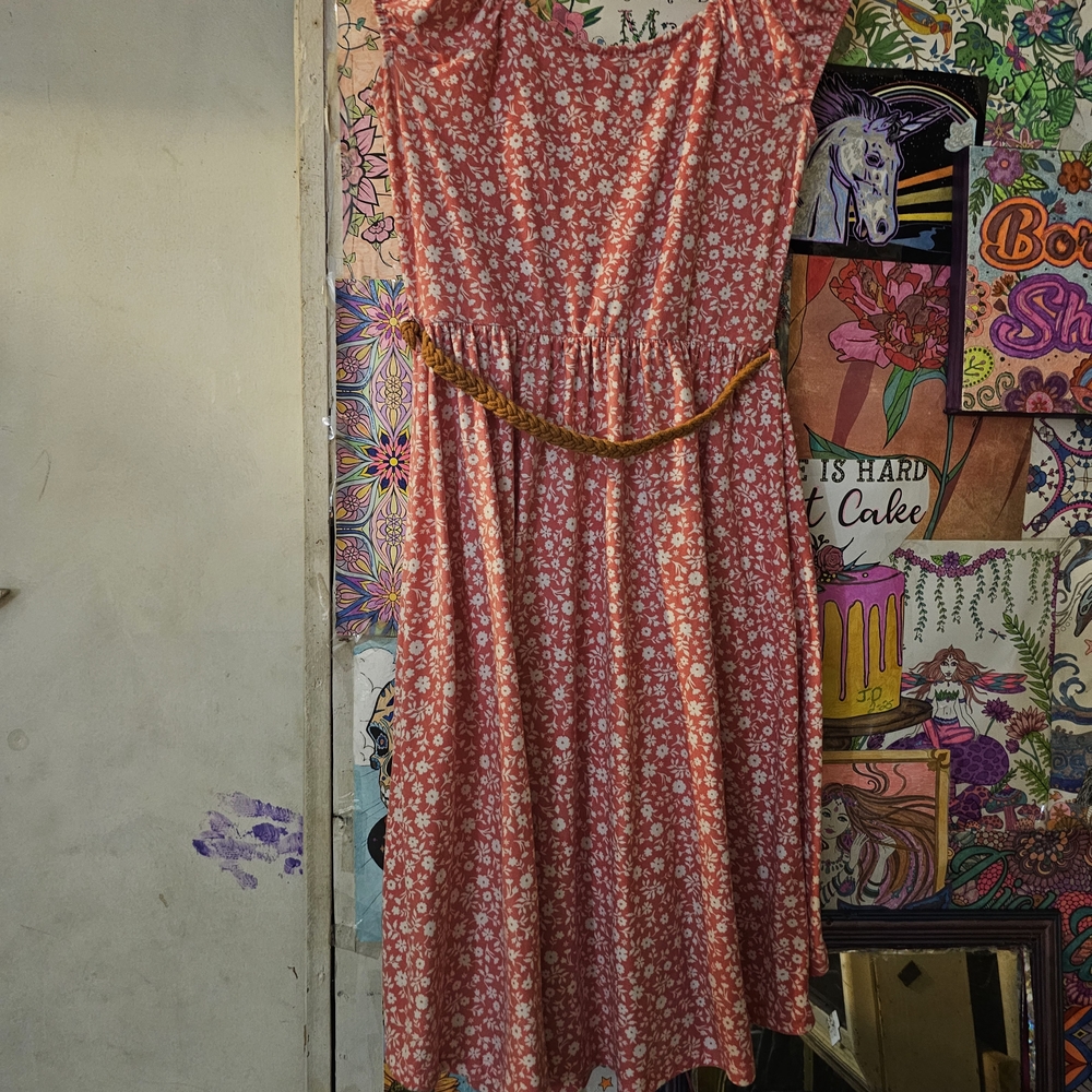 No Boundaries Pink Floral Asymmetrical Dress